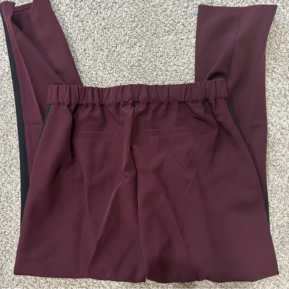 Women’s Style List By Micaela Maroon Pants With Black Stripe - Picture 3 of 7
